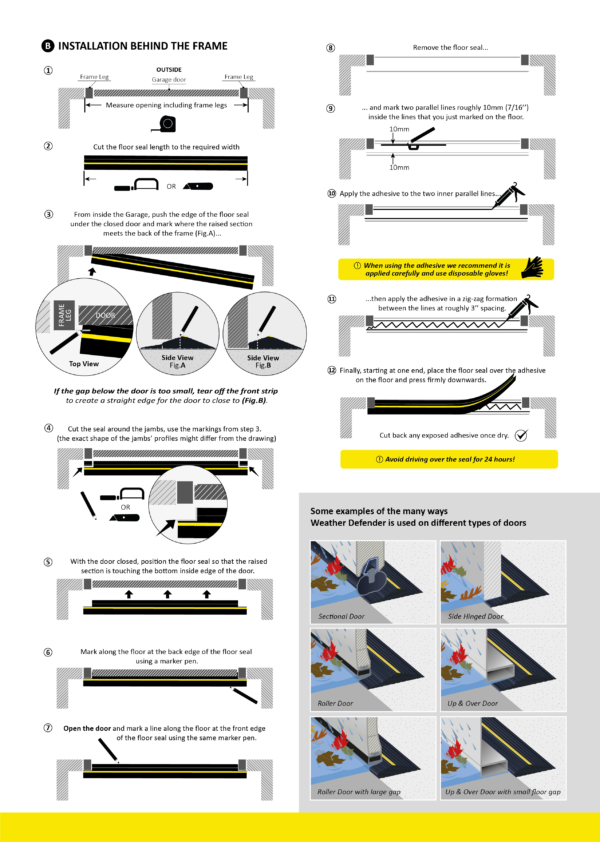 Weather Defender Xl Garage Door Floor Seal 